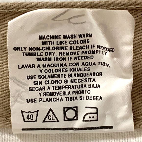 Vtg 90s Savile Row Khaki Tan Beige Wrinkle Free Pants Tag 36x30 Actual 34x29.5 - Picture 12 of 12